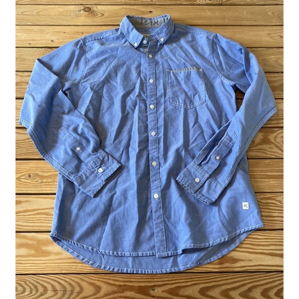 Depart West Button Up Shirt Size Medium Men’s Blue Long Sleeve